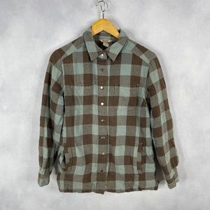 Duluth Men's Green Flannel Shirt Jacket Size Small